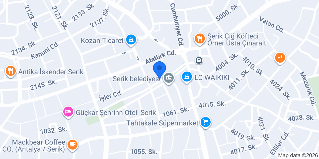 OBN Ozalit Serik Ozalit konumu