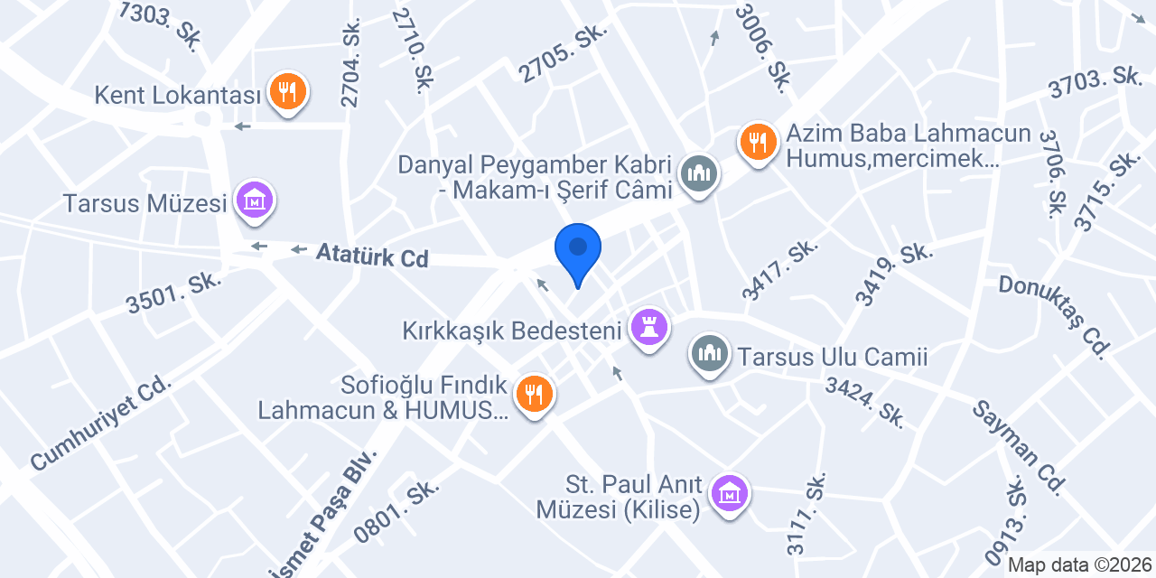 Çetinkaya / Mersin Tarsus konumu