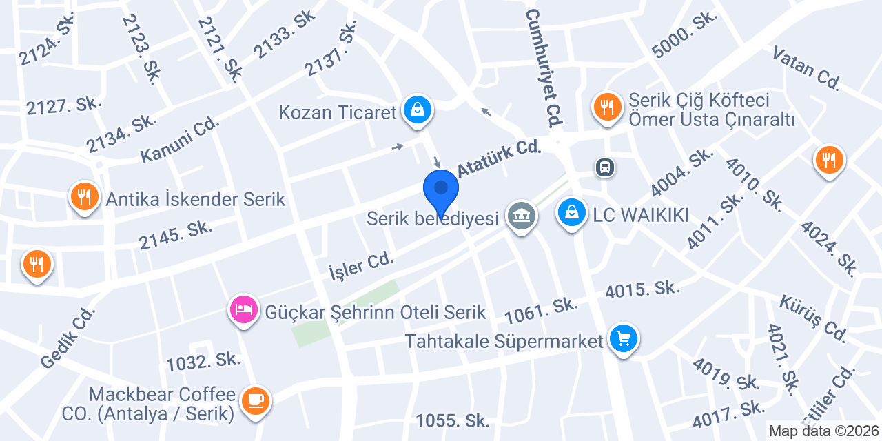 Özel Serik Yeni Başarı Dershaneleri konumu