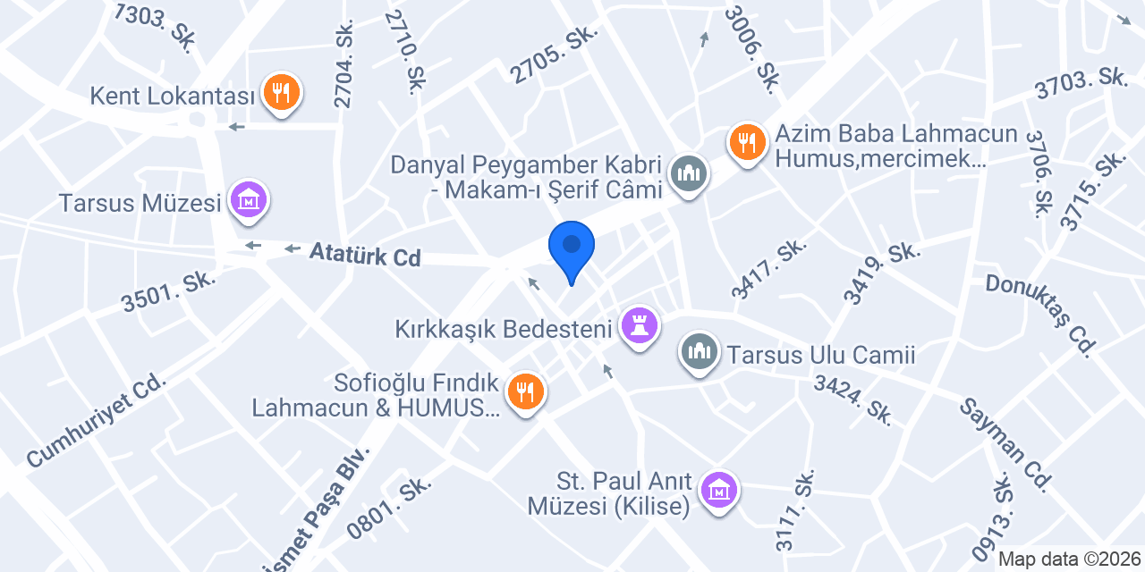 Amanos Dürüm Center konumu