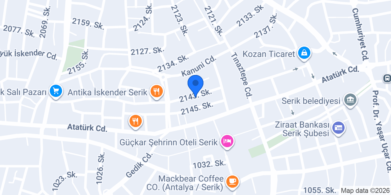 Tekeli Ortaokulu konumu