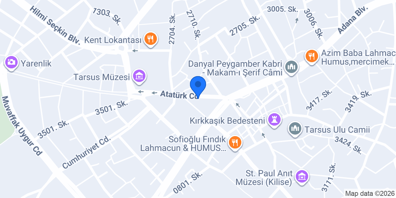 Ziraat Katılım Tarsus Şubesi konumu