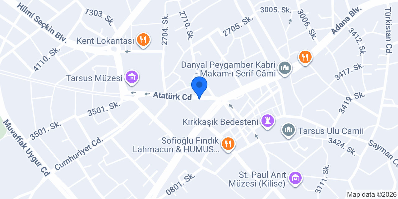 Yapı Kredi - Tarsus Şubesi konumu