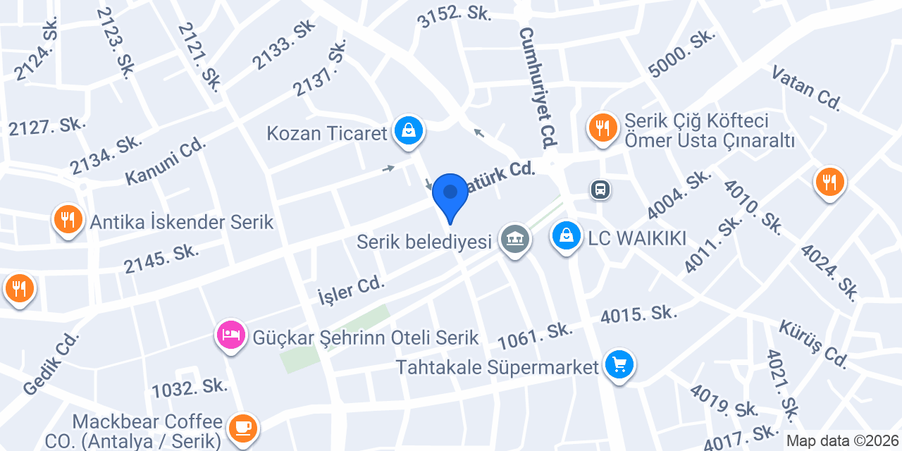 SERİK BOŞANMA AVUKATI AV. ZEHRA ADALI konumu