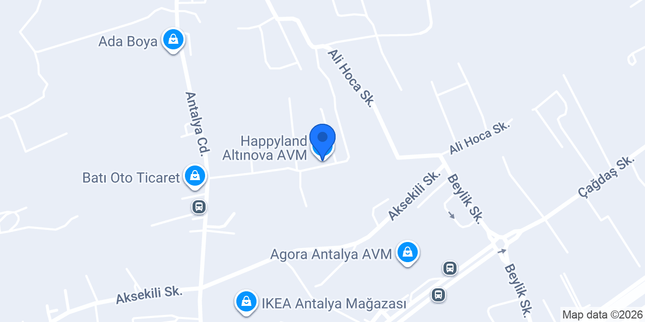 Happyland Altınova AVM konumu