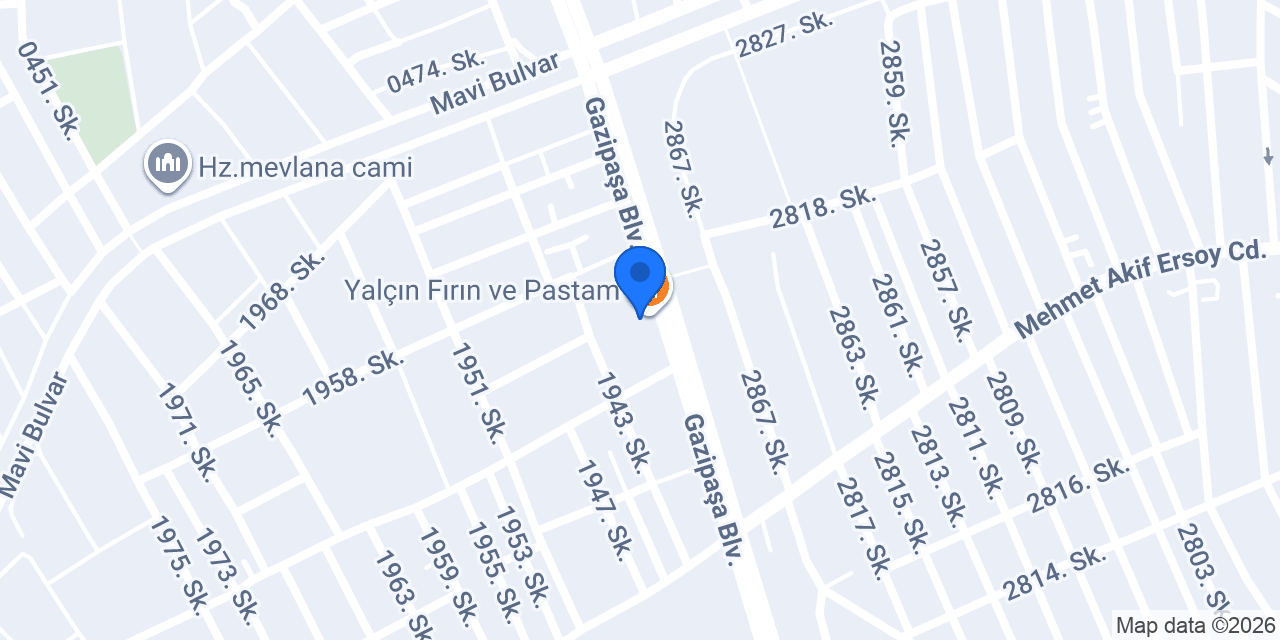 Yalçın Fırın ve Pastam konumu