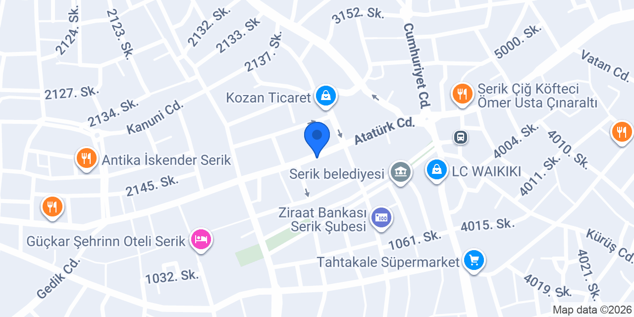 Serik Halk Eğitimi Merkezi konumu