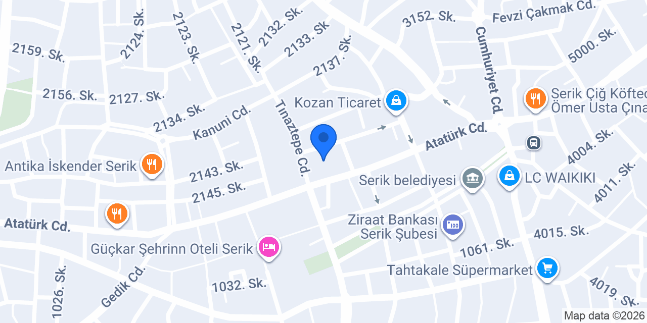 Serik Kaymakamlığı konumu
