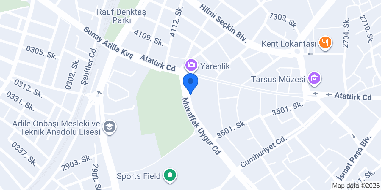 TEB Tarsus Şubesi konumu