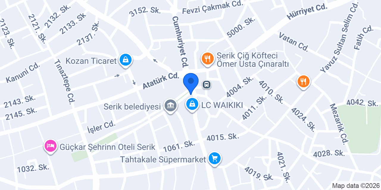 Serik İletişim konumu