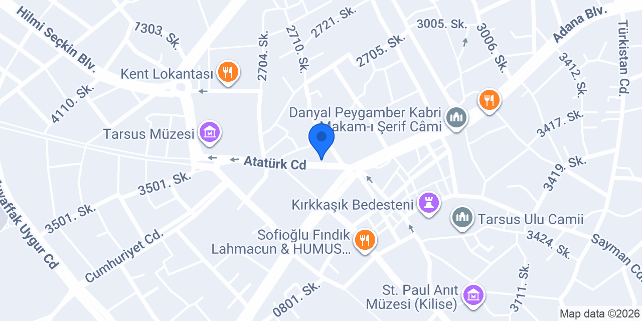 Türkiye Finans Tarsus Şubesi konumu