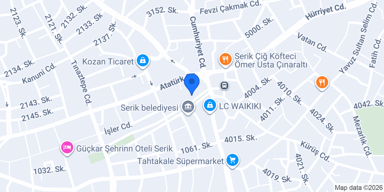 Expres Kuru Temizleme konumu