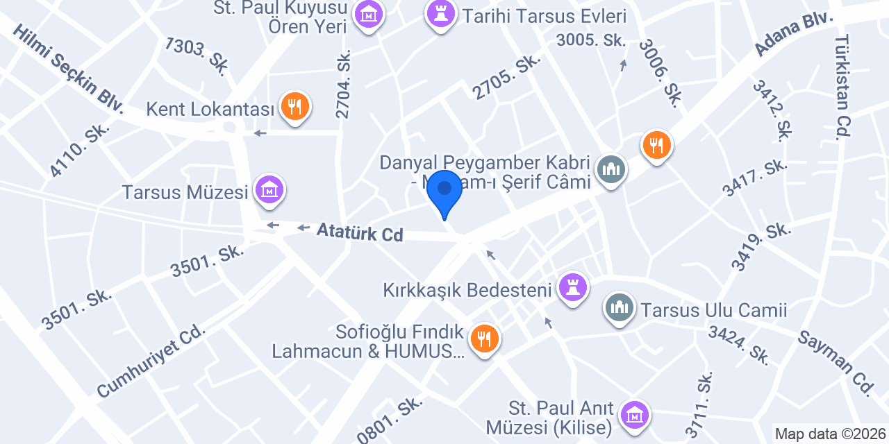 Tarsus Merkez Dürüm konumu