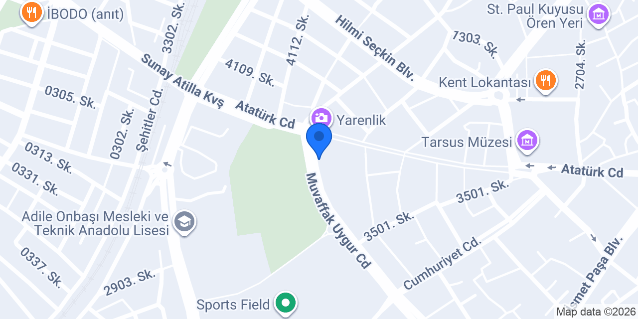 Yapı Kredi - Tarsus Park Şubesi konumu