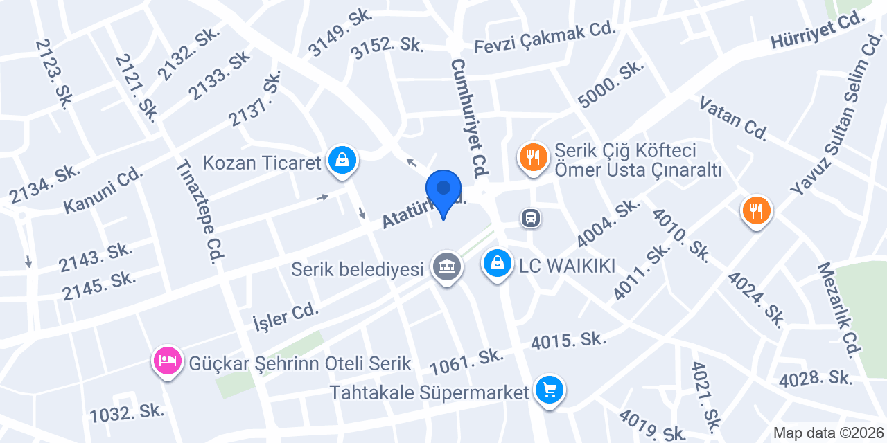 Güney Konfeksiyon konumu