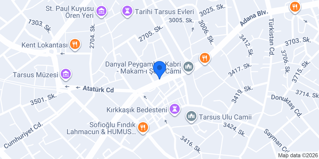 Kuveyt Türk Tarsus Şubesi konumu