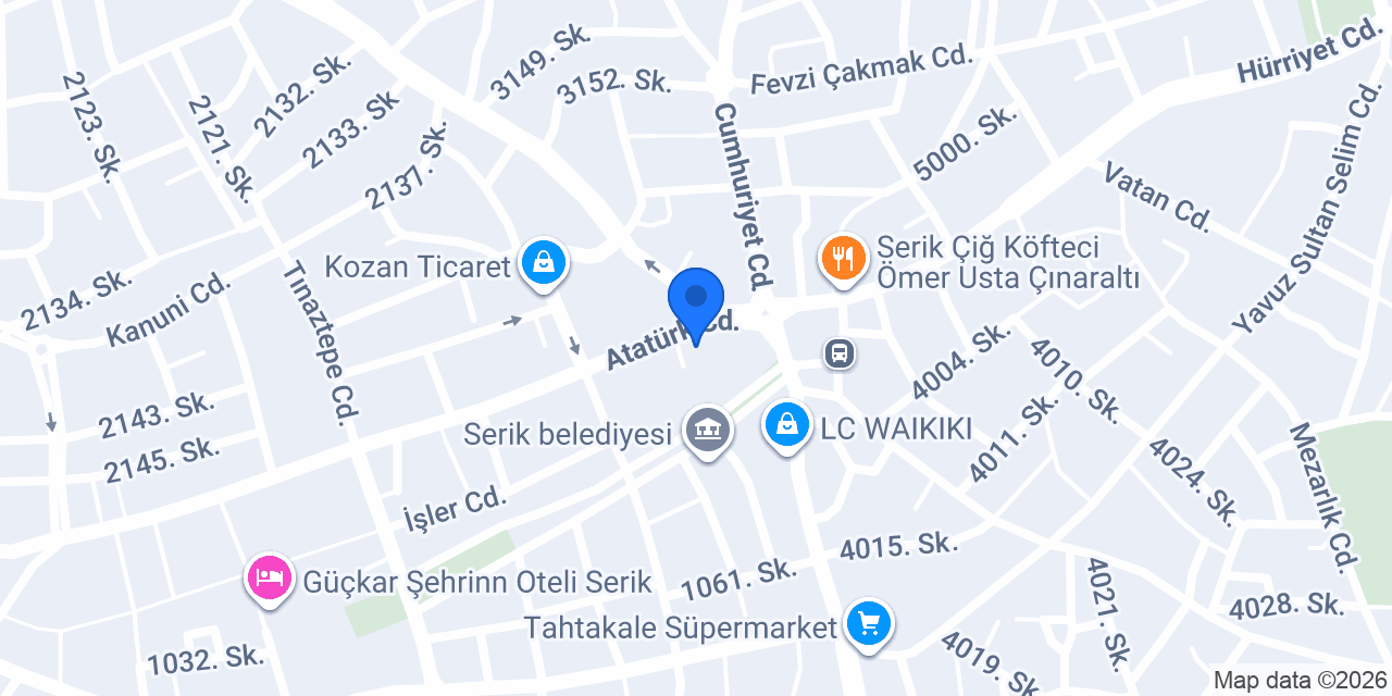 Diş Hekimi Bekir Kuş konumu