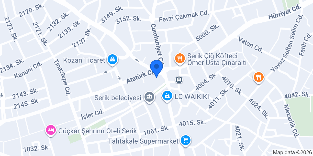 Çınaraltı Bucaklıoğlu Restaurant konumu