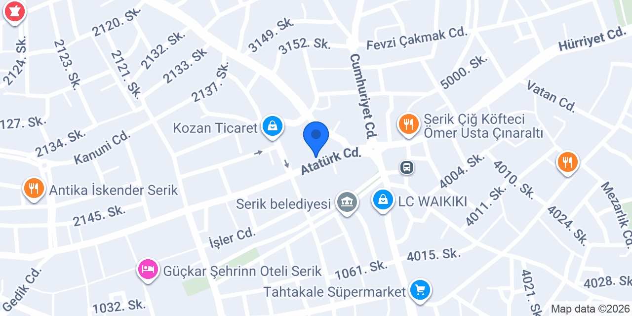 Güldal Pide Serik (Eski Birdal) konumu