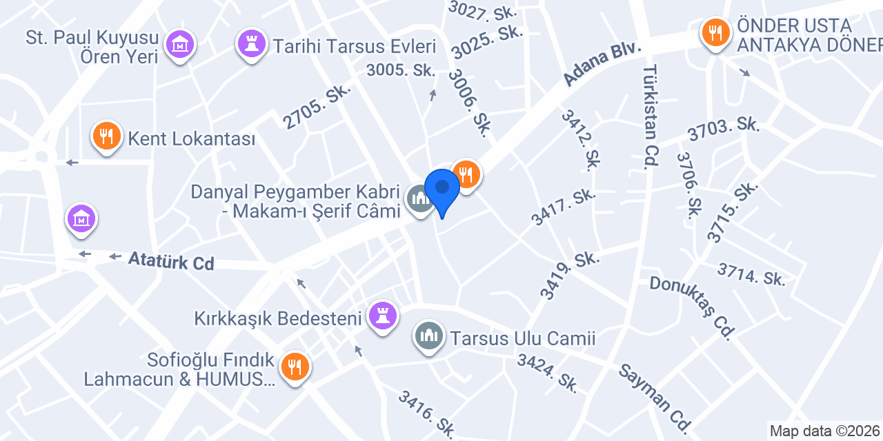 Halkbank Tarsus Şubesi konumu