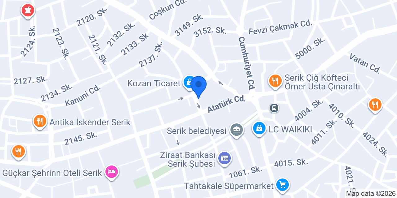 Serik Keskin Optik konumu