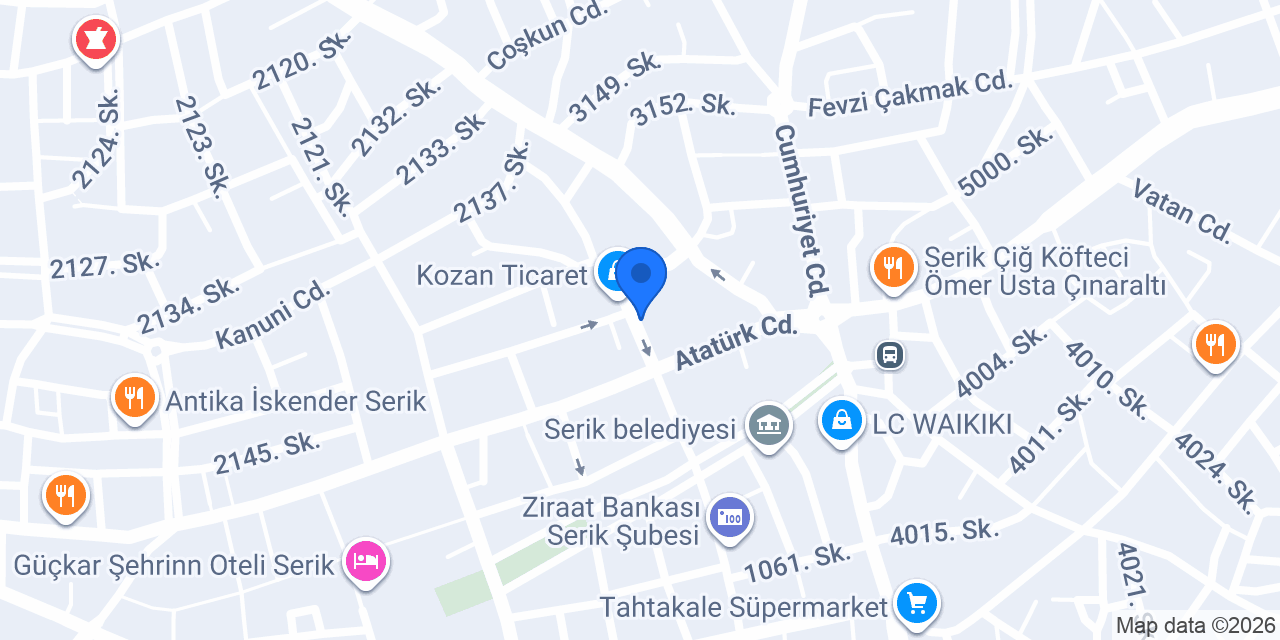 Özkara Optik konumu