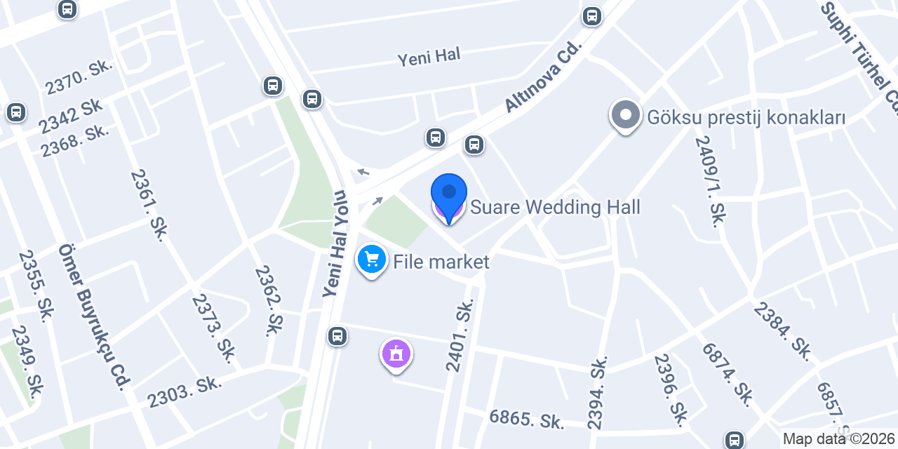 Suare Wedding Hall konumu