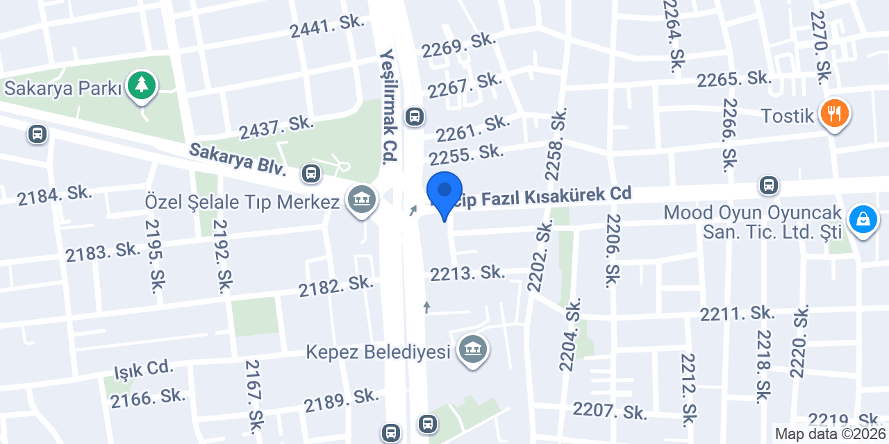 Vakıf Katılım Kepez Şubesi konumu