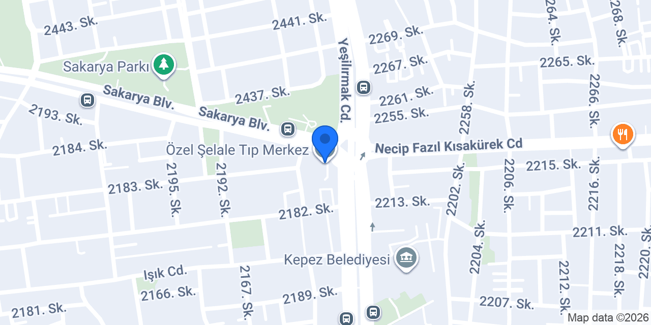 Özel Şelale Tıp Merkez konumu