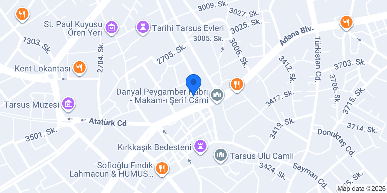 Tarsus Davetiye Ofisi konumu