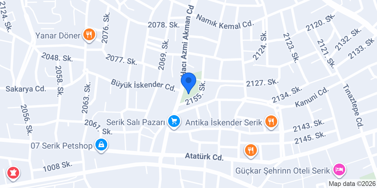 Akınlar Ekmek & Unlu Mamüller Serik konumu