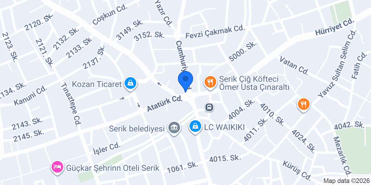Yavuz Optik konumu