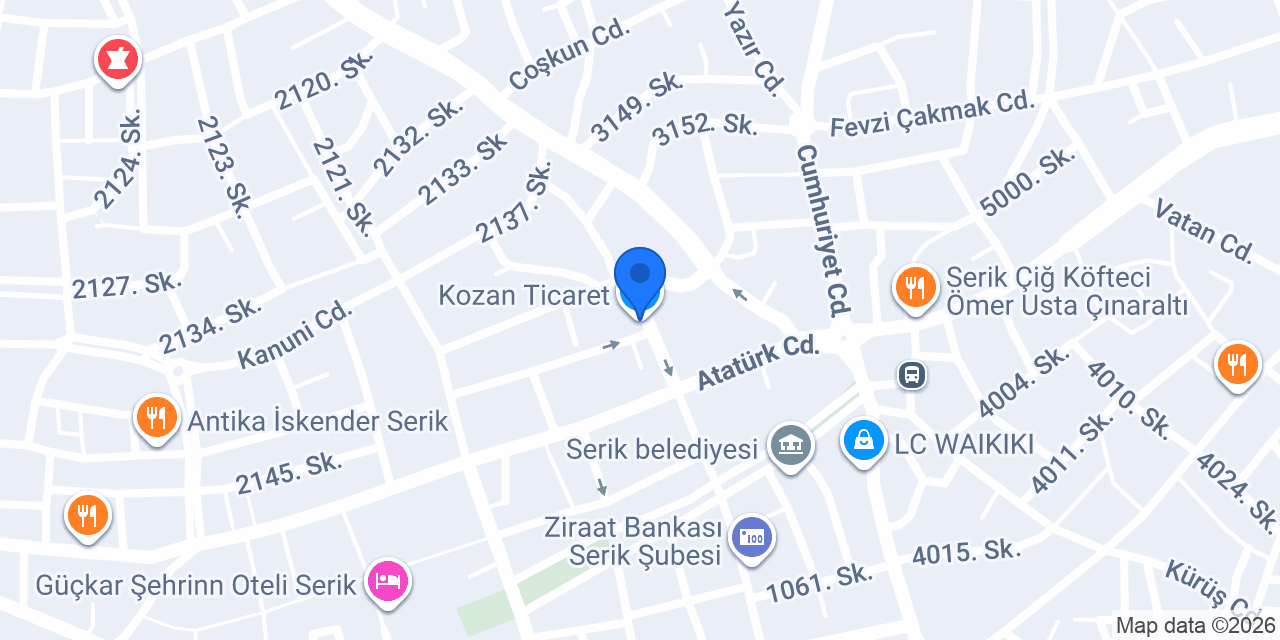Kozan Ticaret konumu