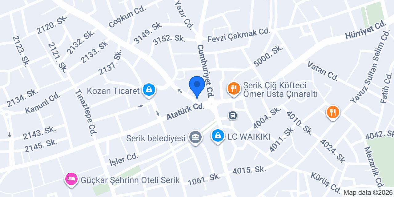 Çınaraltı tatlıcısı konumu