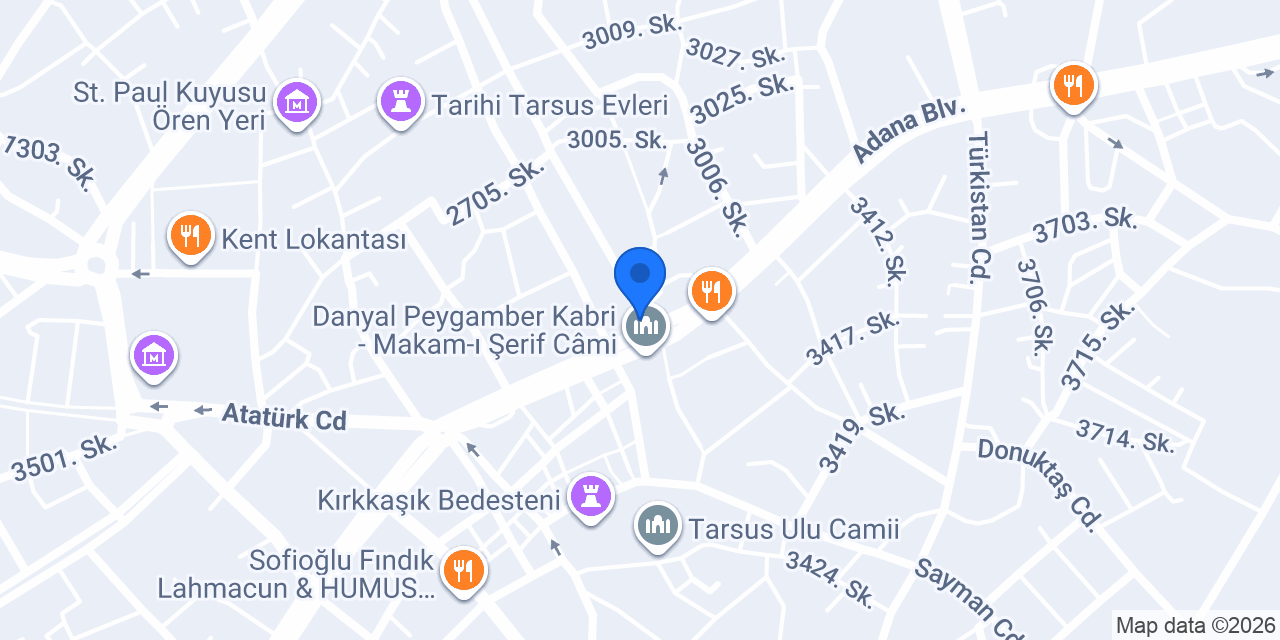 Çiçekdağ taksi tarsus konumu