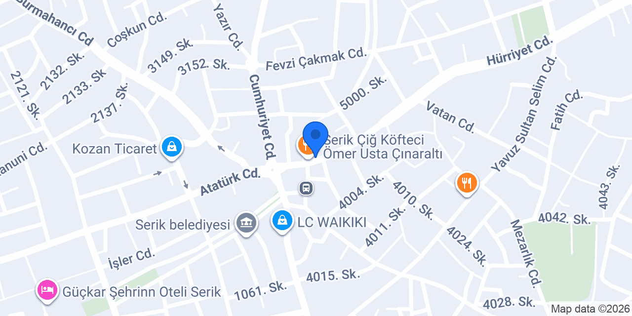 Çınaraltı Mersin Tantuni konumu