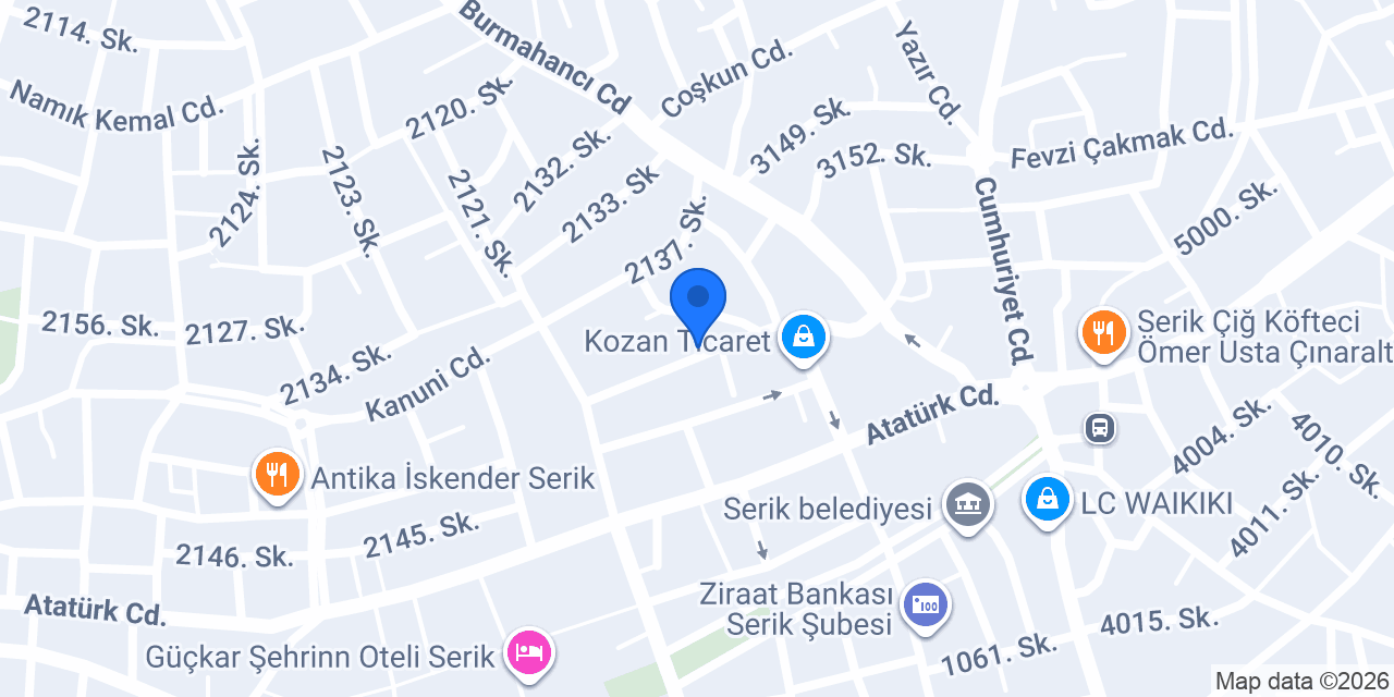 ERSÖZ SİGORTA SERİK konumu