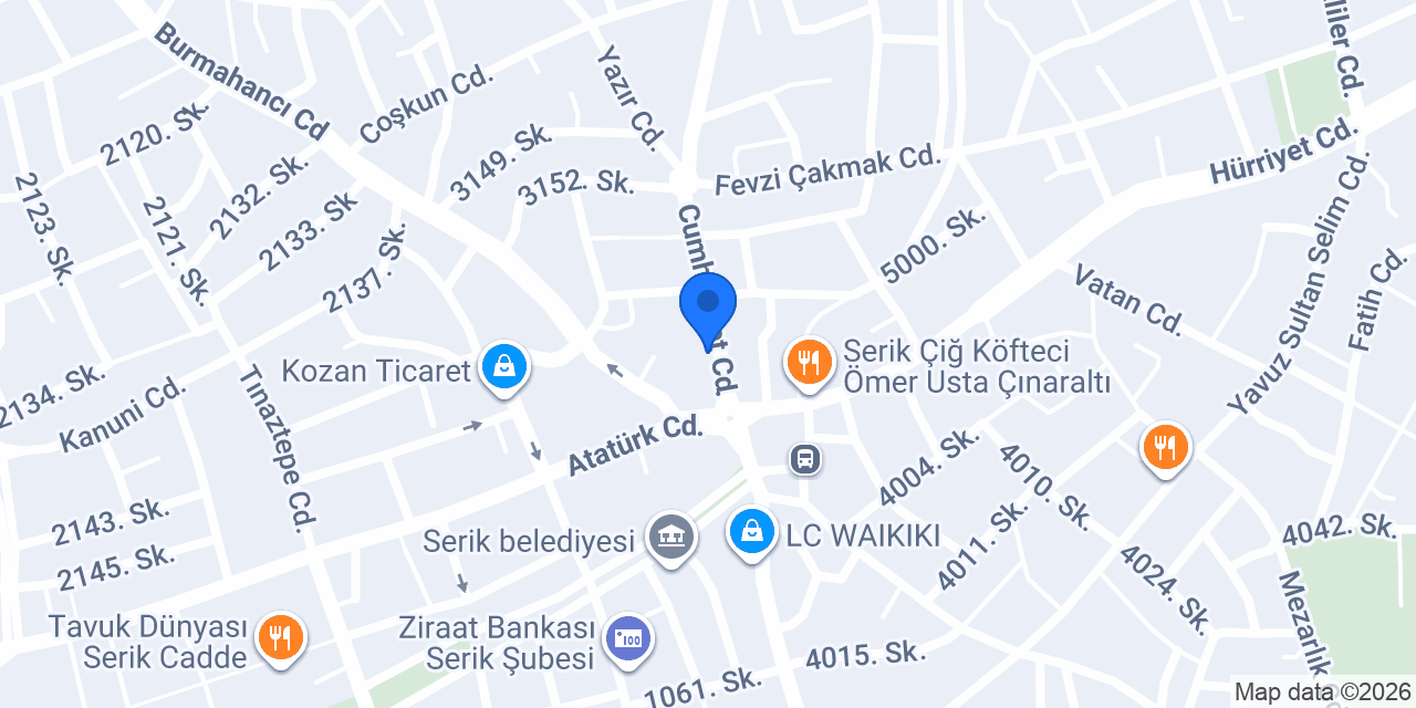 Alver döner fast food konumu