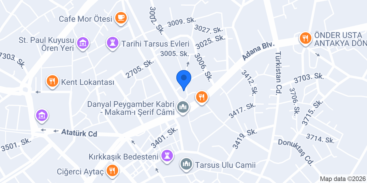 Tarsus Gastronomi Merkezi konumu