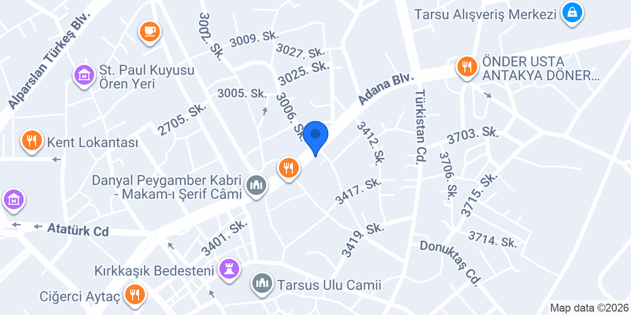 VakıfBank Tarsus Şubesi konumu