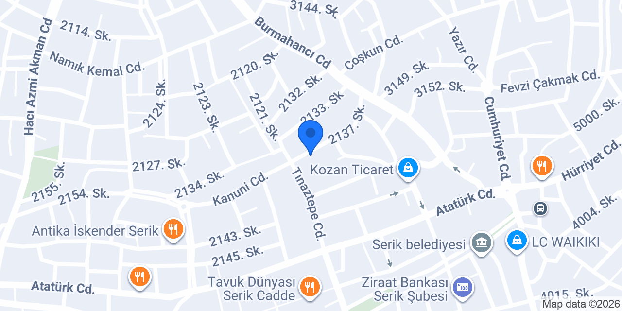 Kansu Kitabevi konumu