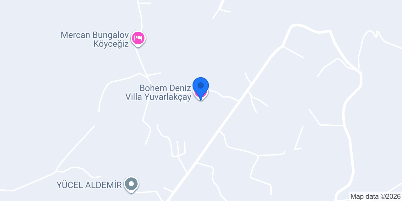 Bohem Deniz Villa Yuvarlakçay konumu