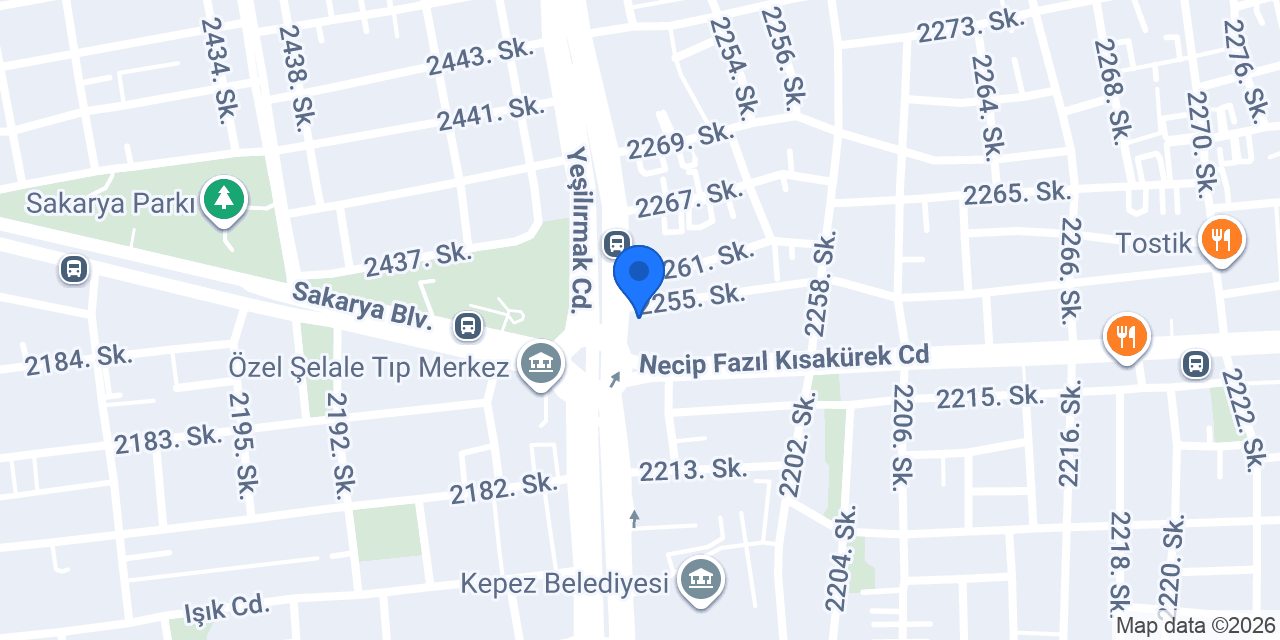 Türkiye Finans Kepez Şubesi konumu