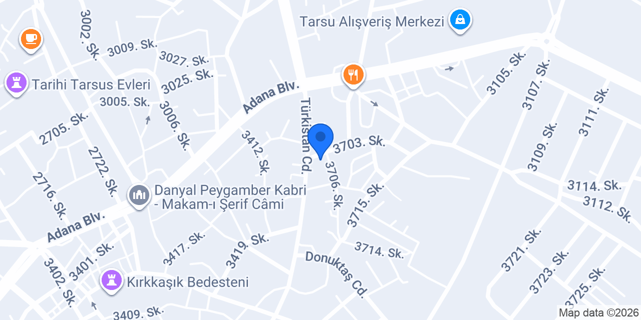 Zirve Motor Tarsus konumu