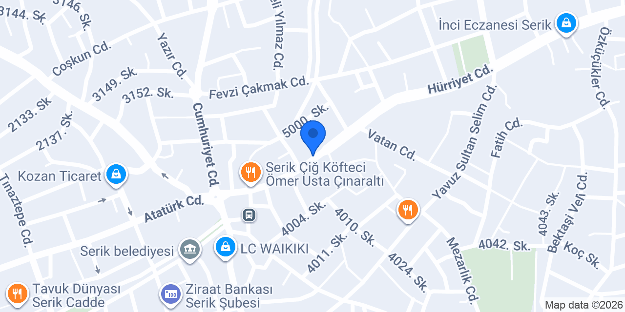 Şahin Döner konumu