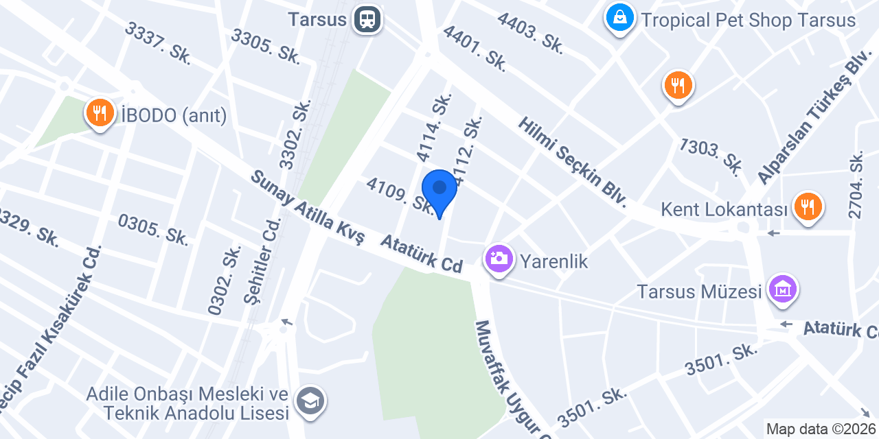 Pizza 33 Tarsus konumu