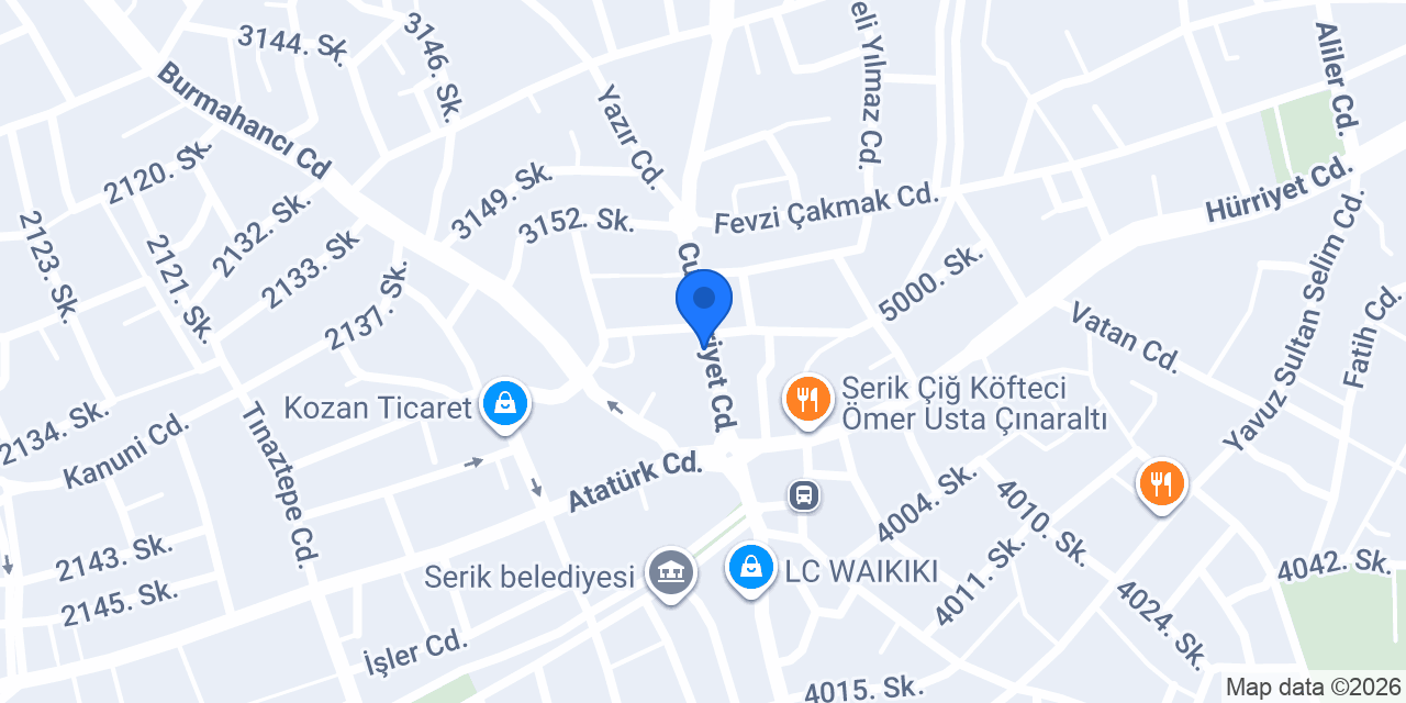 Gaziantep Güler Baklava konumu