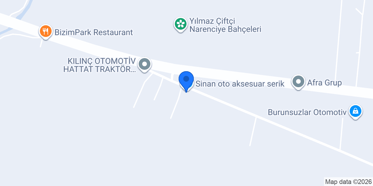 Sinan oto aksesuar serik konumu