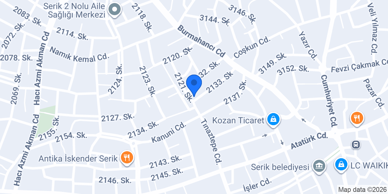 Kuloğulları Mobilya konumu