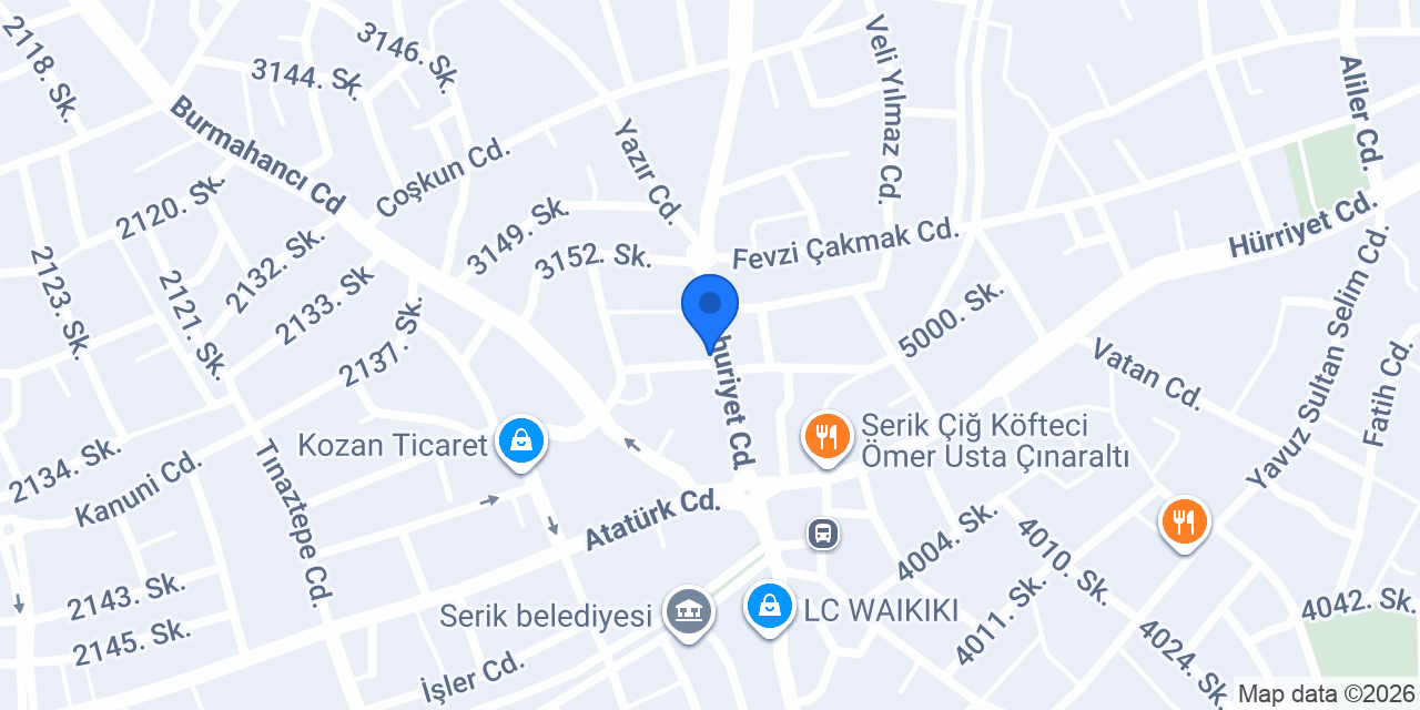 Fatih Elektrik Serik konumu